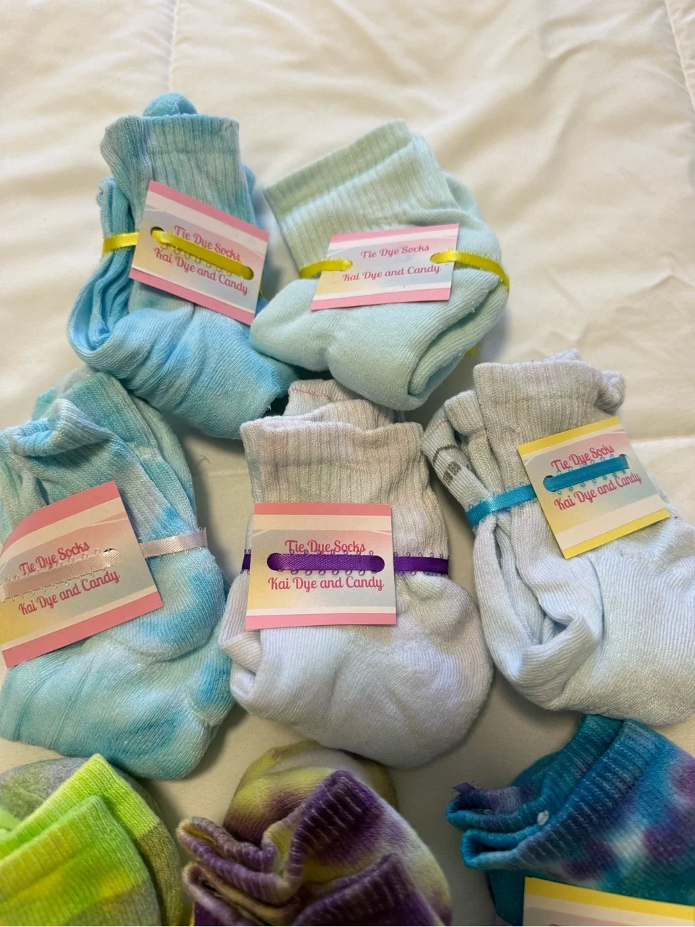 Kids dye @ candy tie-Dyed Socks - Multi Color 10 prs.